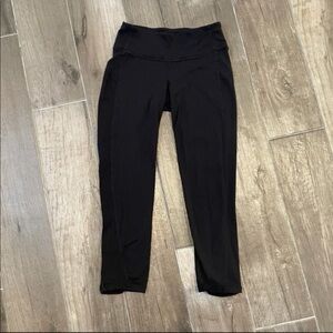 Athleta Black Capri Ruched Leggings